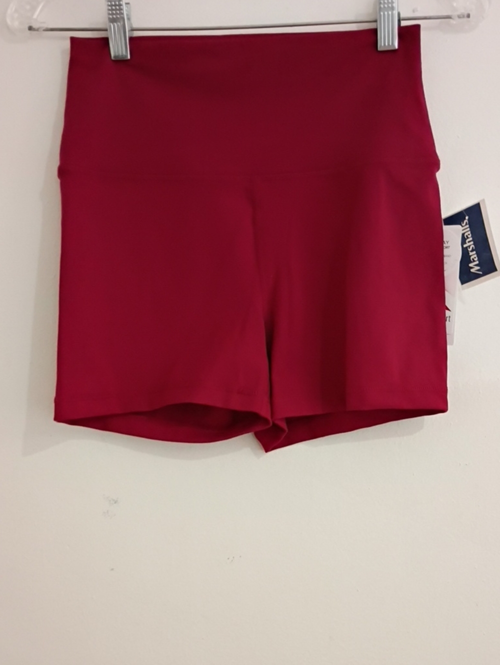 Yogalicious High-Waist Active Shorts in Berry Red